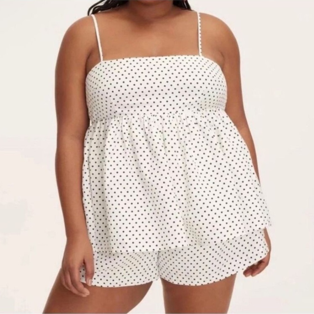 Kate Spade x Target NWT - Polka Dot Linen Baby Doll Tank Top Medium